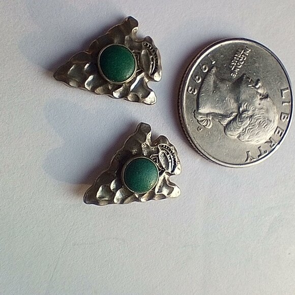Scrap - Pair Vintage Native American Arrow Earrings - Picture 1 of 3